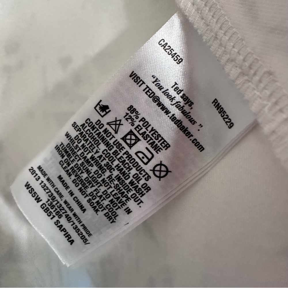 TED BAKER Sapira Synthetic Crystal Droplets Skater Dress Size 0 US 2 - Picture 7 of 13